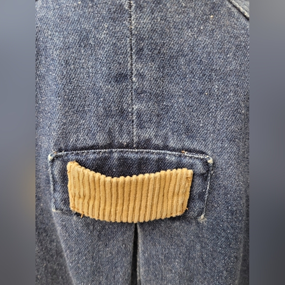 Hunters Run Women's Fall/Winter Denim Corduroy Paisley Trench Coat Jacket - Picture 5 of 13